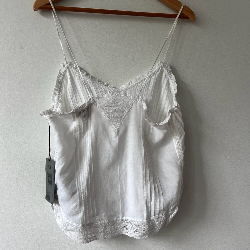 NWT- Zadig & Voltaire Calixia Tomboy Lace Trim Camisole XS - Picture 2 of 14